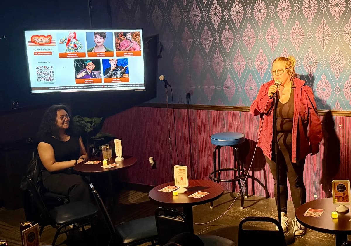 Katie Mark performing at Hecklers Happy Hour